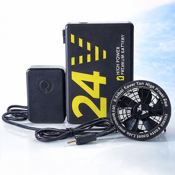 空調風神服Global 24Vファン+バッテリーセット（RD9580G+RD9530H