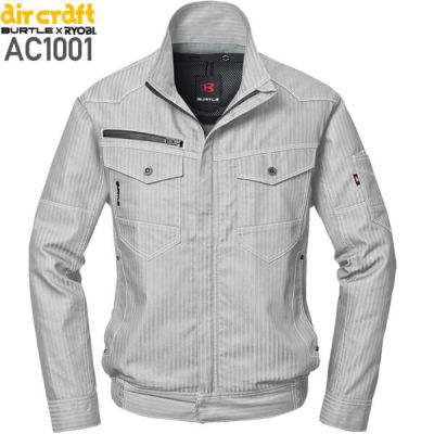 ≪ 数量限定 ≫ 【AC1001】バートル　エアークラフト　ブルゾン【ネイサン】 Lサイズ バートル エアークラフト 長袖ジャケット 綿混 ヘリンボン 服のみ