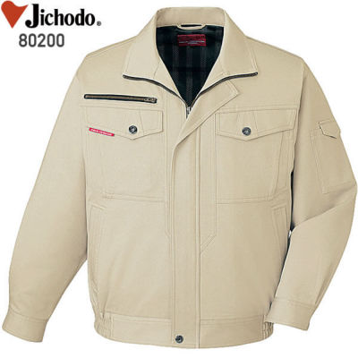 自重堂 80200 ストレッチ長袖ブルゾン 綿100％│じちょうどう Jichodo