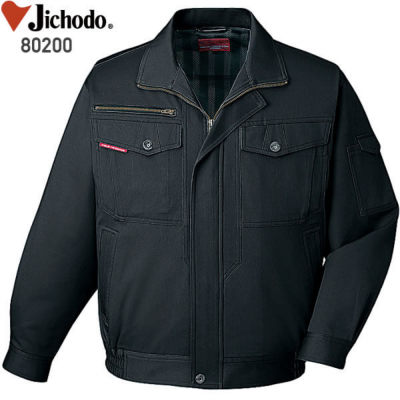 自重堂 80200 ストレッチ長袖ブルゾン 綿100％│じちょうどう Jichodo