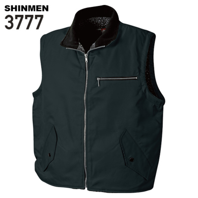 MENS S ベスト　防寒 シンメン 3777 鳶防寒ベスト（裏ボア）│SHINMEN｜作業着通販