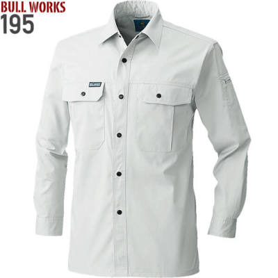 桑和 195 長袖シャツ│BULL WORKS（ブルワークス）｜作業着通販アルベ