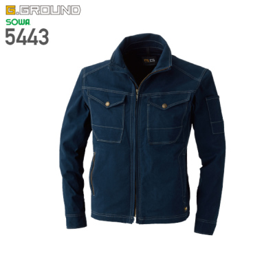 桑和 4443 ツートンブルゾン ダークグリーン 4L 4443-109-4L 桑和 4443 ツートンブルゾン 4Lサイズ ダークG(109) 公式]ライオン屋