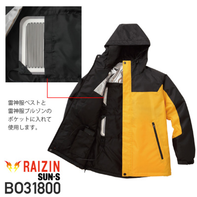 サンエス RD9970 雷神服専用 PTC面状発熱体（2枚セット）雷神服